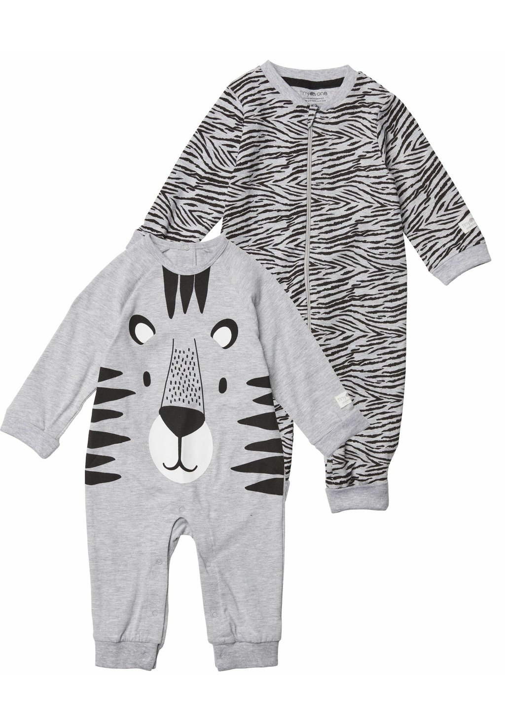 Пижамы GOTS BABY NIGHTSUIT 2-PACK Tinyone, цвет Grey Melange боди gots baby body 3 pack tinyone цвет off white grey melange navy blue