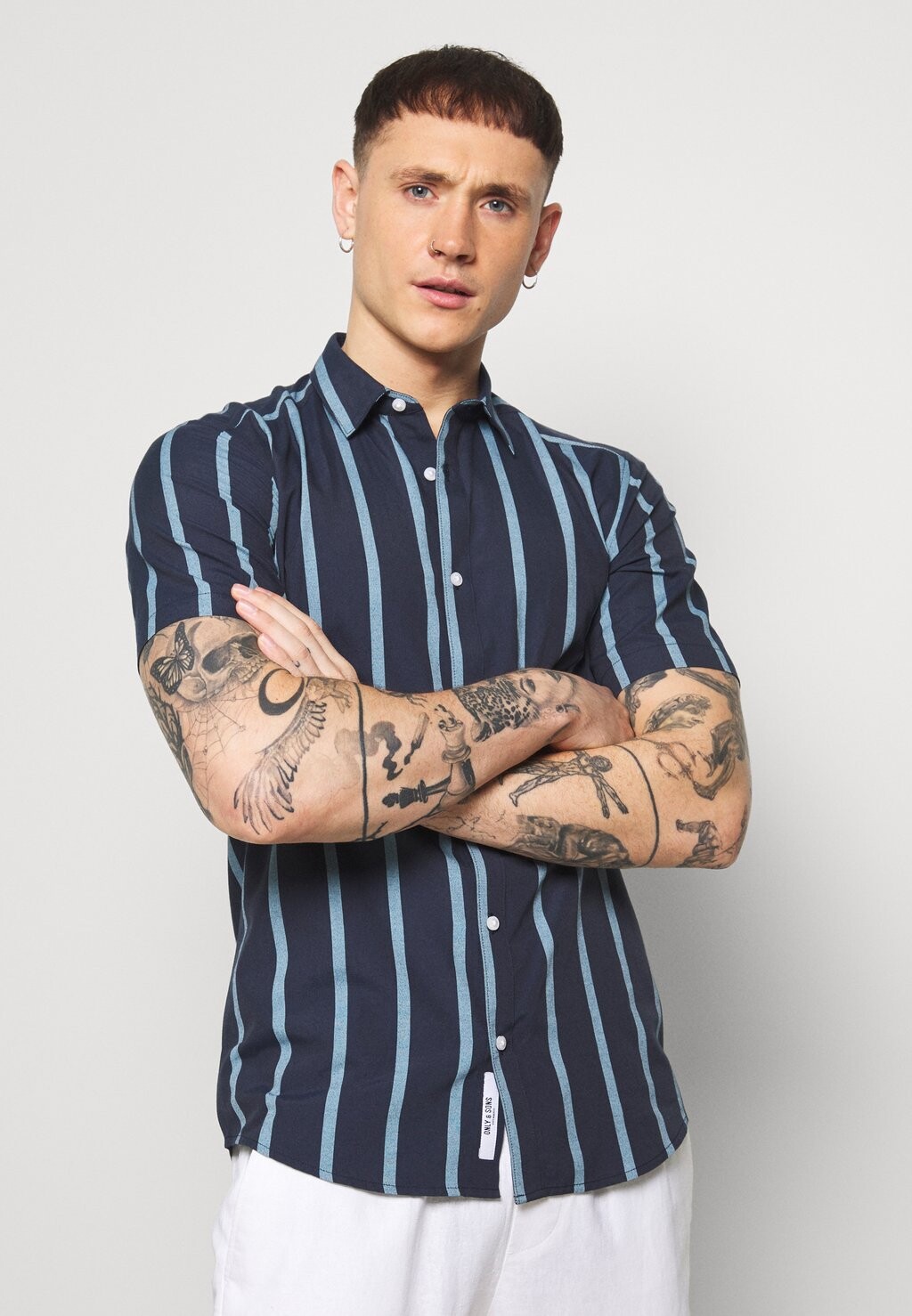 

Рубашка ONSTRAVIS LIFE STRIPED Only & Sons, темно-синий