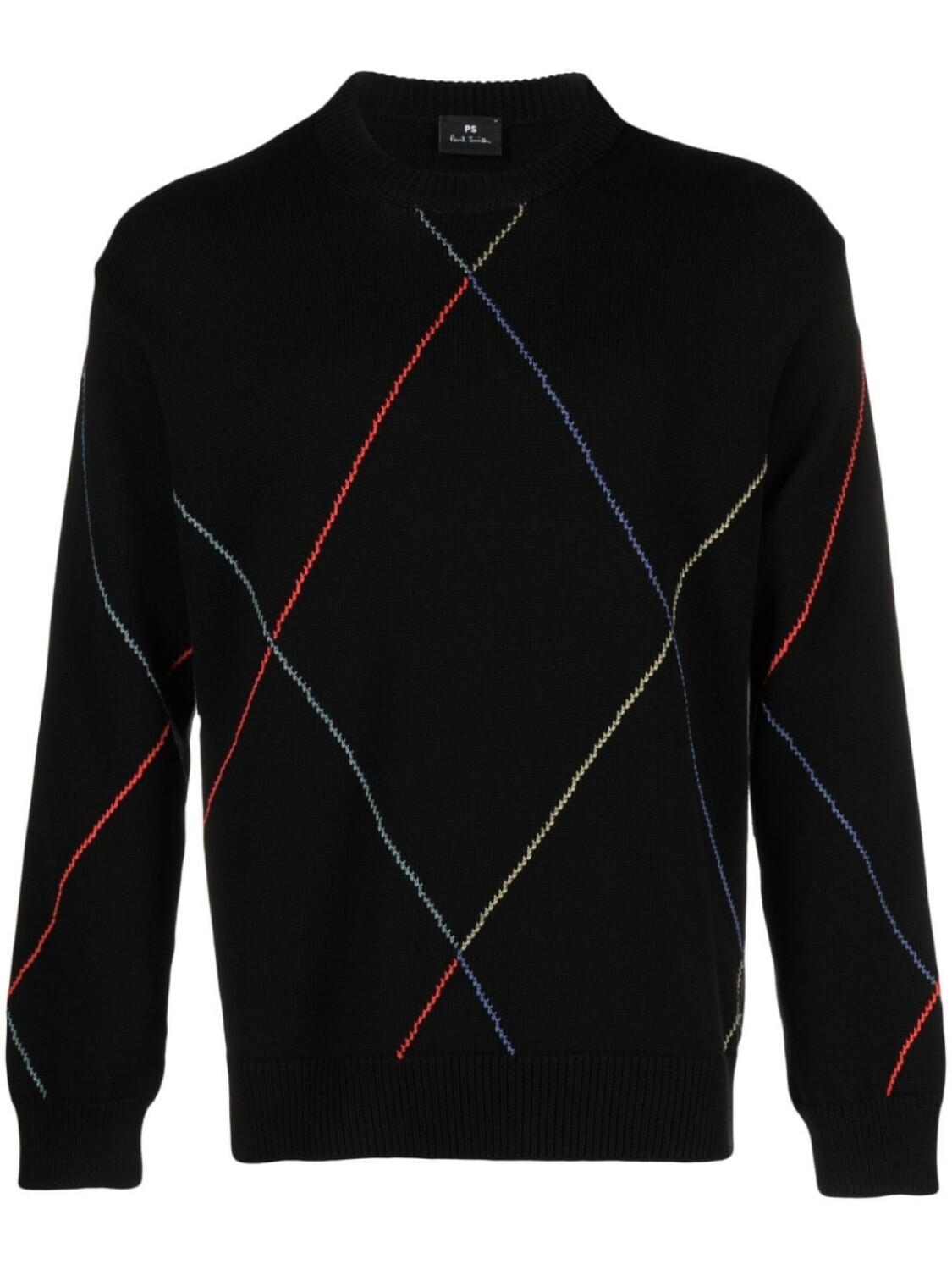 

PS Paul Smith джемпер с круглым вырезом и полосками, черный
