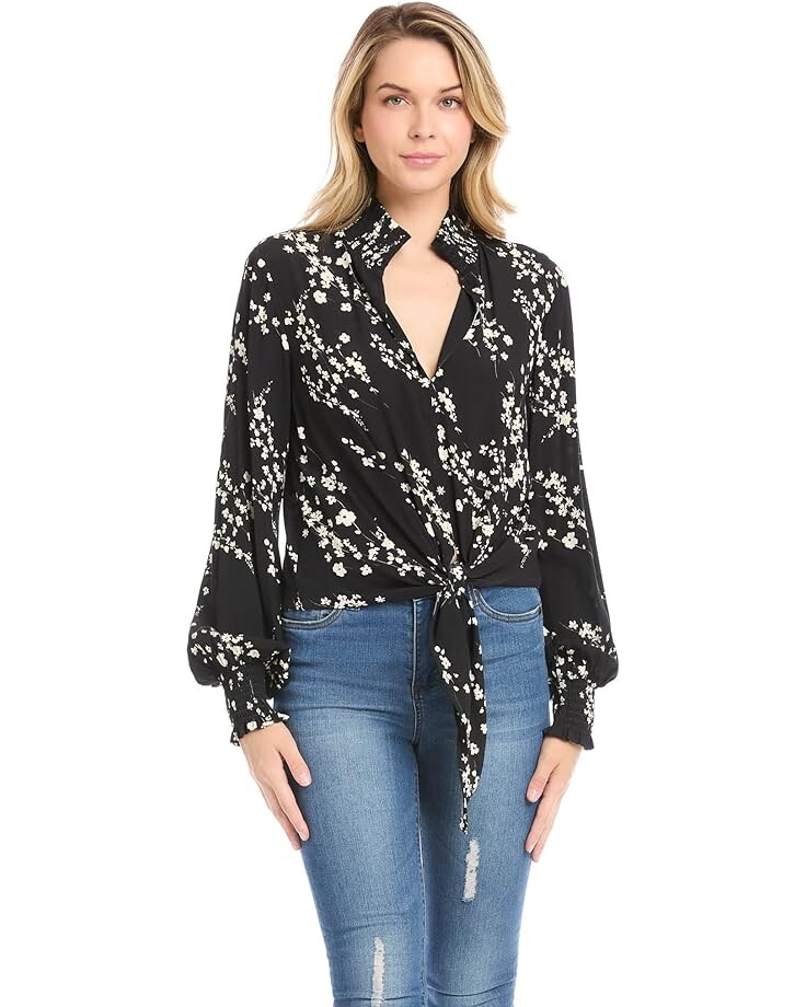 

Топ Karen Kane Tie-Front, цвет Print