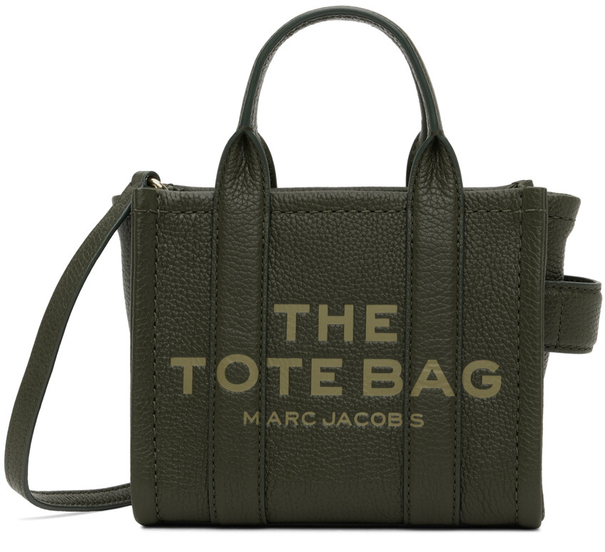 

Зеленая кожаная мини-тоут с короткими ручками Marc Jacobs
