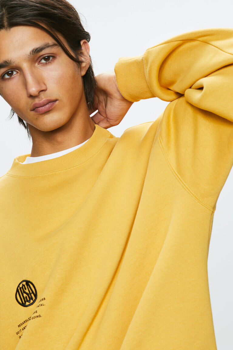 

Толстовка оверсайз с принтом H&M, желтый