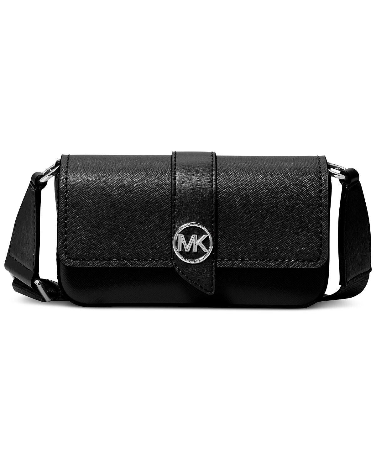 

Кожаная сумка через плечо Greenwich Extra Small East West Michael Kors, черный