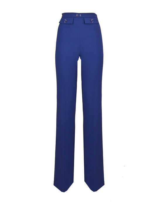 

Брюки из ткани regular fit Elisabetta Franchi, синий