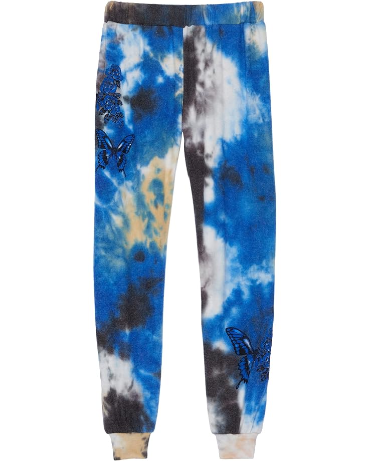 Брюки Vintage Havana Fleece Joggers Floral Butterfly, цвет Black/Royal Blue