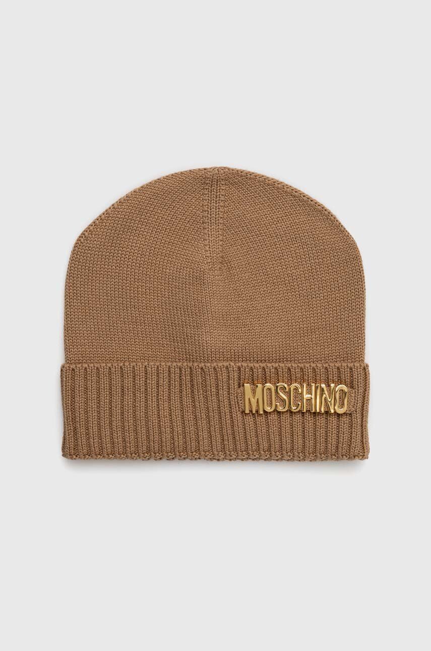 

Шерстяная шапка Moschino, бежевый