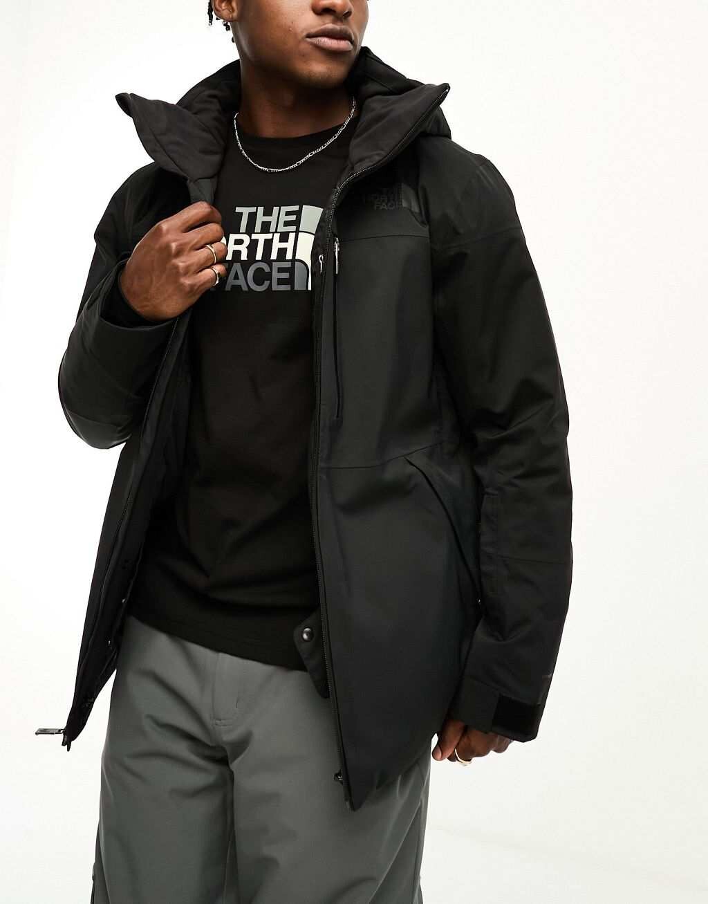 

Черная утепленная водонепроницаемая лыжная куртка DryVent The North Face Ski Chakal
