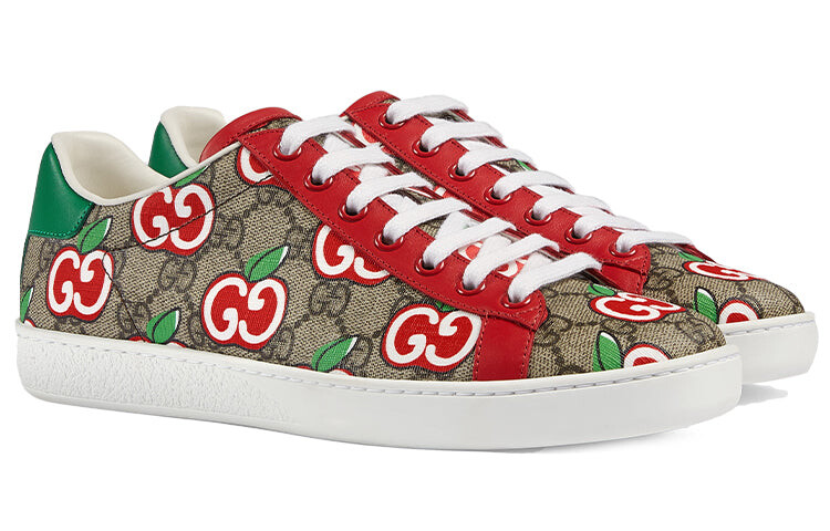 

Кроссовки GUCCI Wmns Ace Series с принтом, коричневый/красный/зеленый