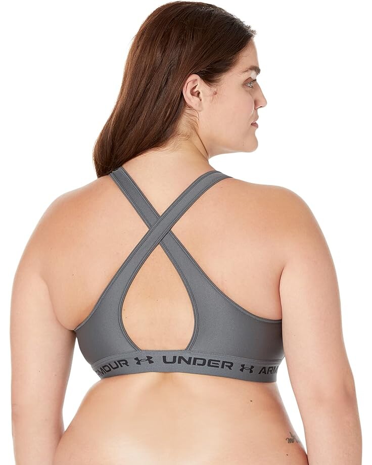 

Бюстгальтер Under Armour Cross-Back Mid Bra, цвет Pitch Gray/Black