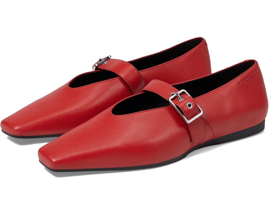 

Туфли на плоской подошве Vagabond Wioletta Leather Maryjane Flat, цвет Bright Red