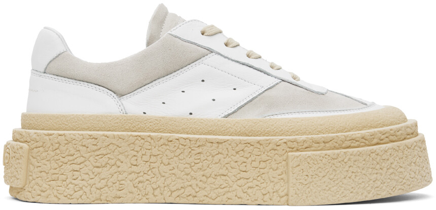 

Белые кроссовки на платформе MM6 Maison Margiela, Белый