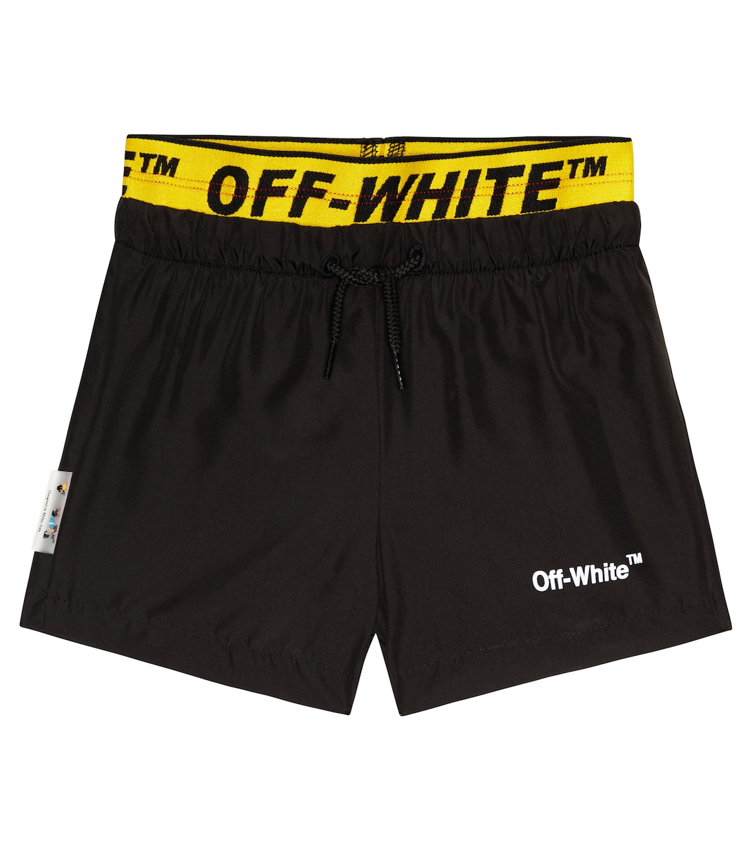 Детские плавки с логотипом Off-White Kids, черный черный жаккардовый спортивный бюстгальтер off white