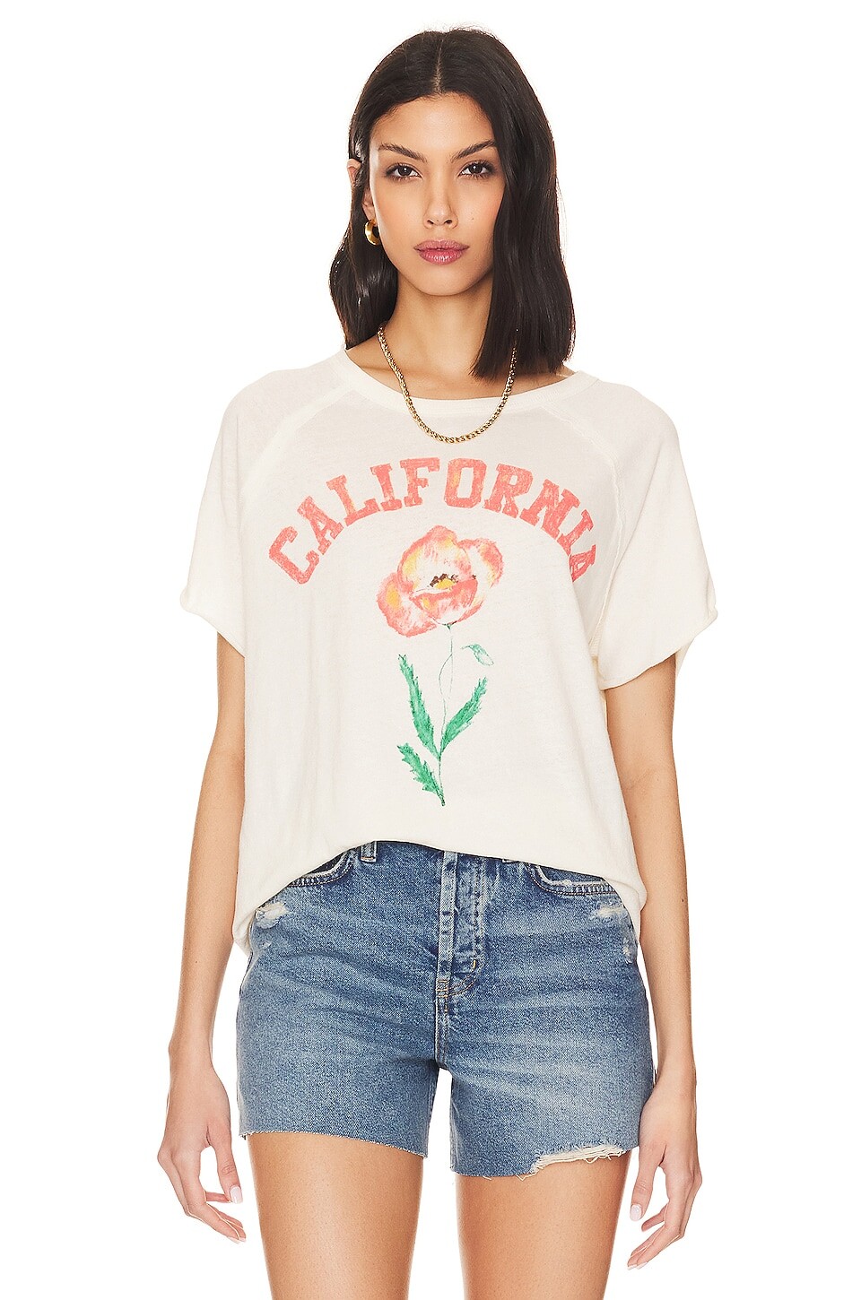 

Футболка Free People State Flower, цвет Ivory California