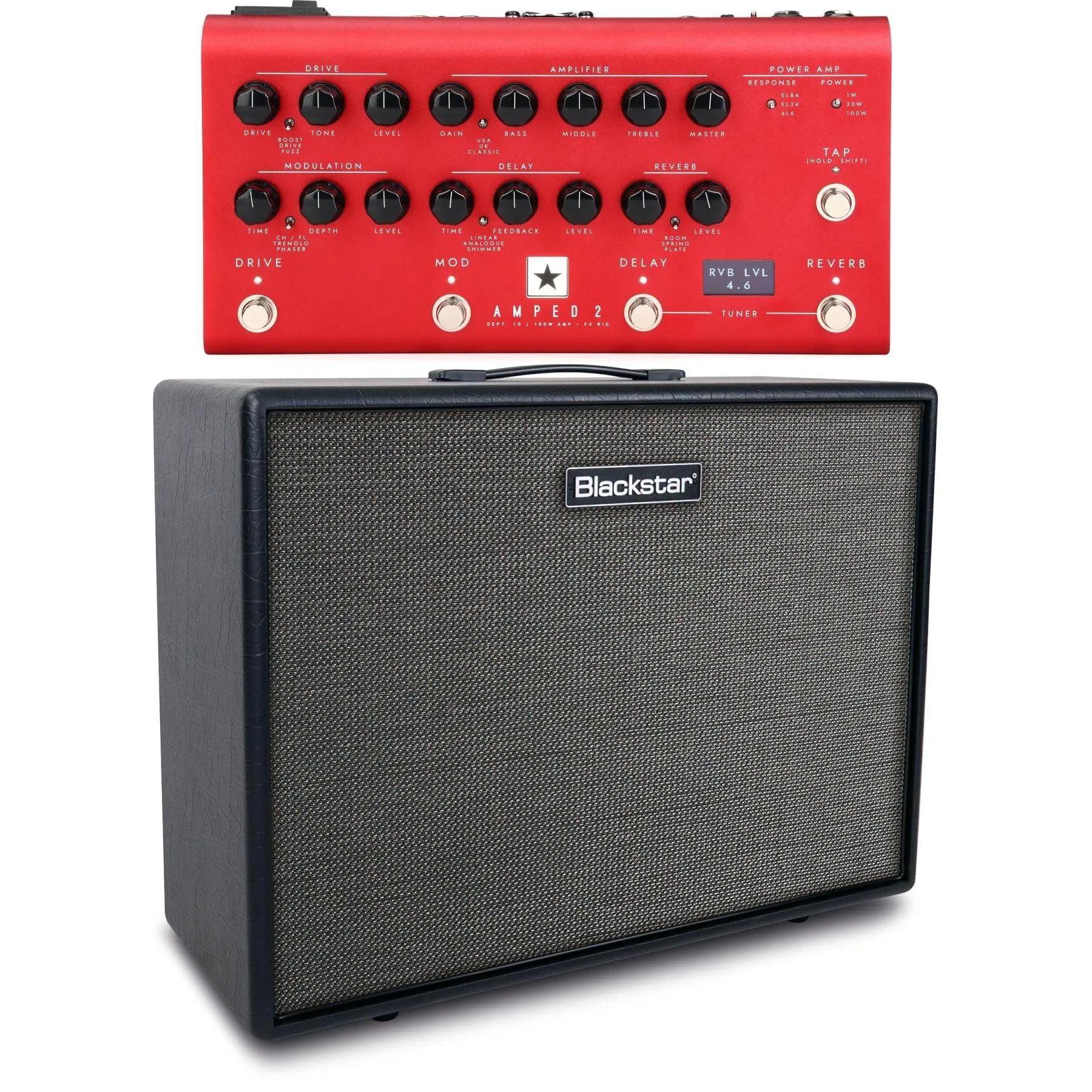 

Новый гитарный усилитель Blackstar Dept. 10 AMPED 2, 100 Вт, педаль и кабинет 2x12 дюймов