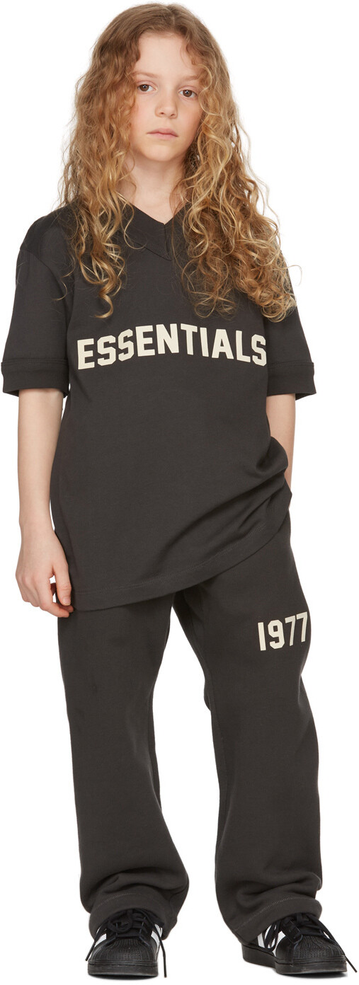 

Детские черные свободные брюки для отдыха 1977 года Fear of God ESSENTIALS