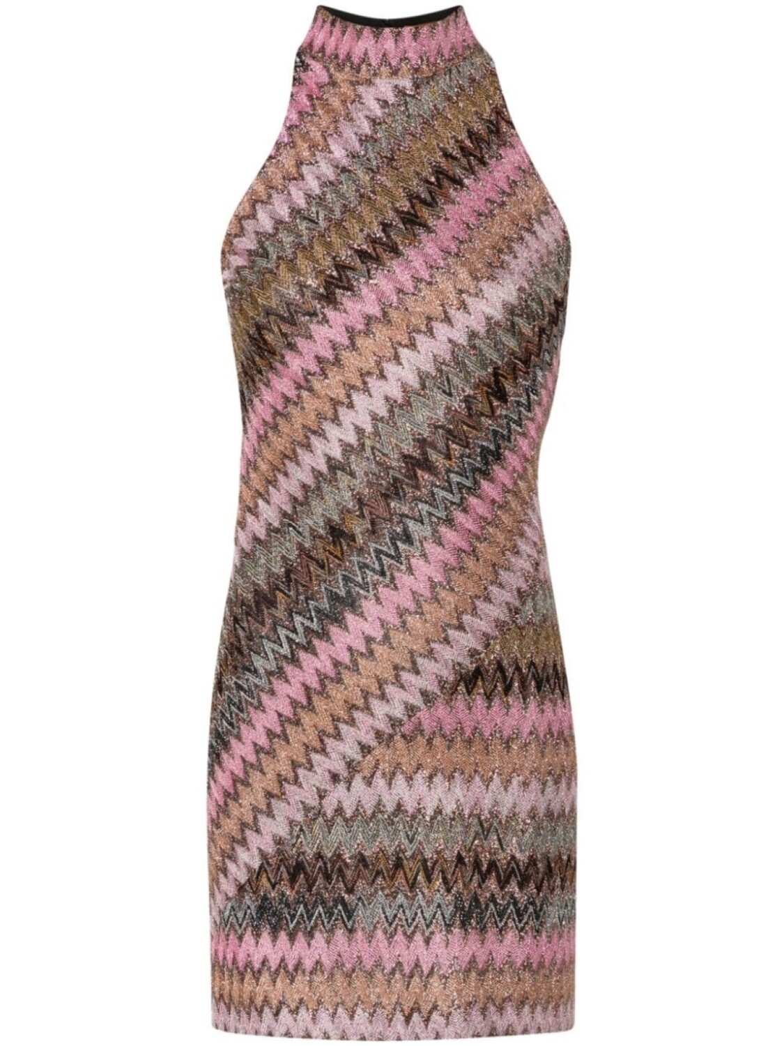 

Missoni платье мини с узором зигзаг, розовый
