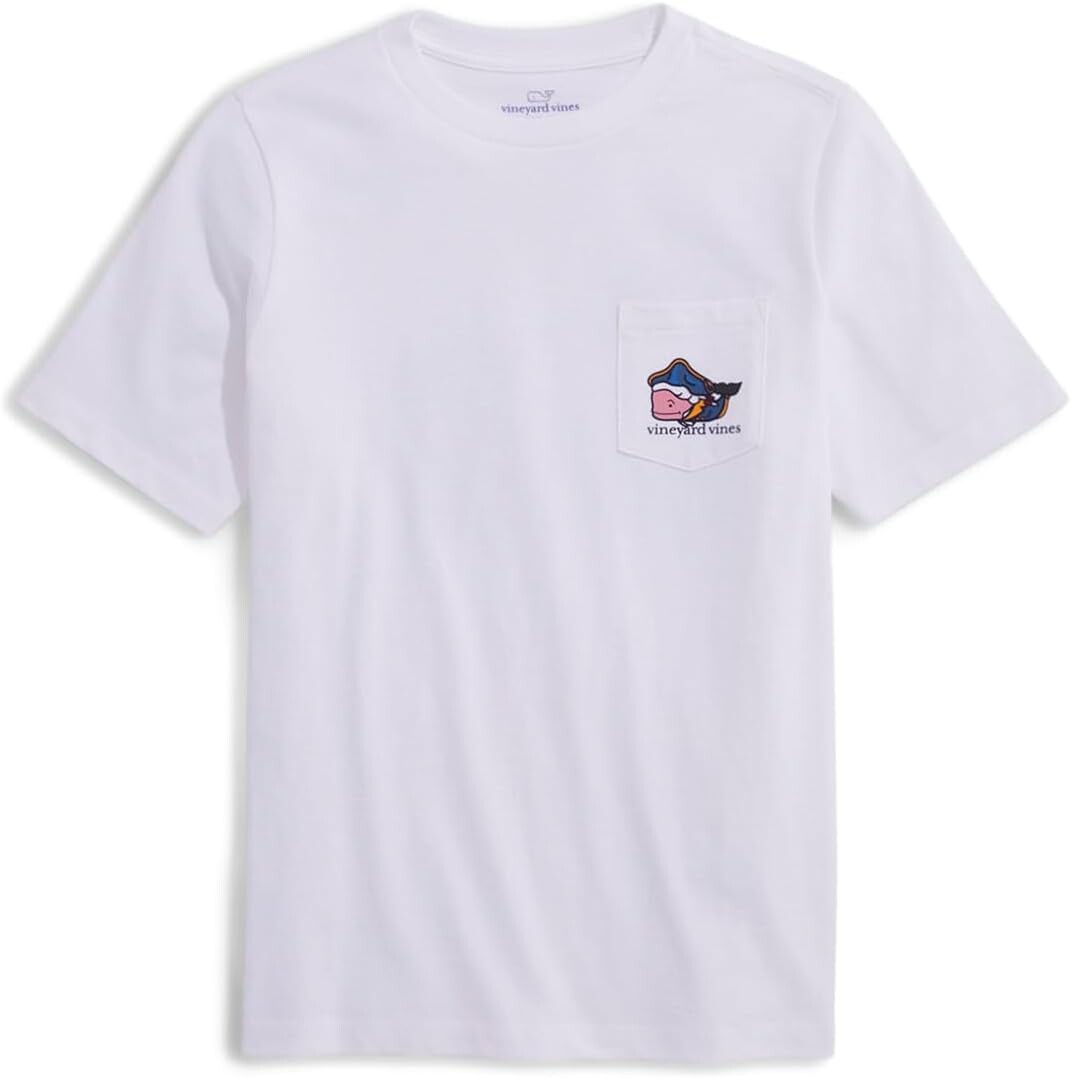 

Футболка Vineyard Vines Kids GW Whale Short-Sleeve Pocket Tee, цвет White Cap