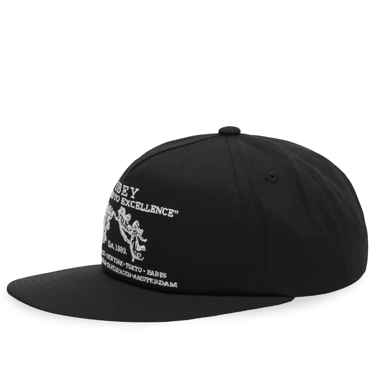 

Бейсболка Obey Excellence 5 Panel Snapback Cap, черный