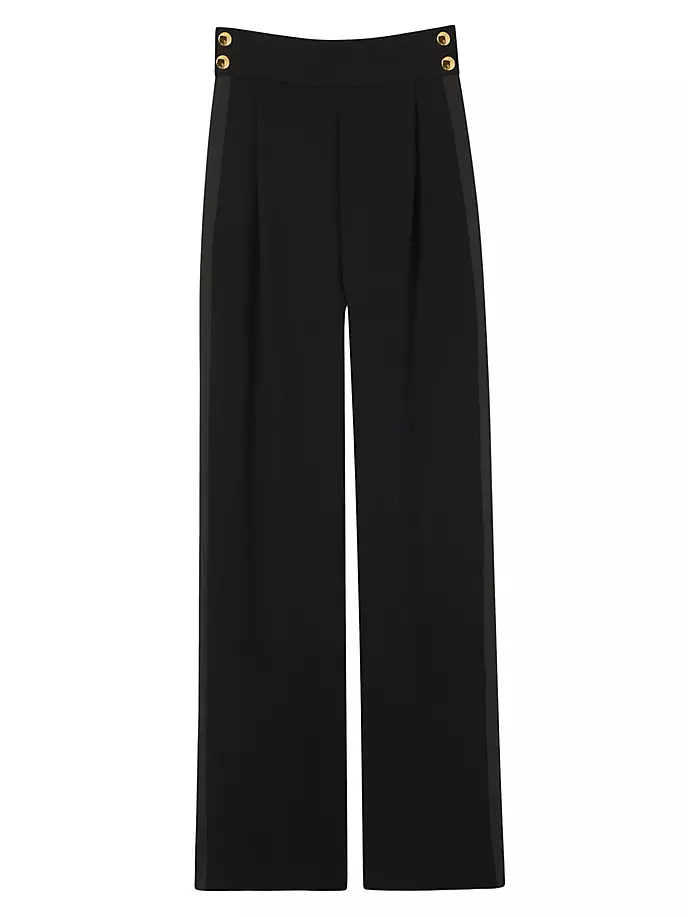 

Брюки-смокинги из атласного крепа Collection Line St. John, черный