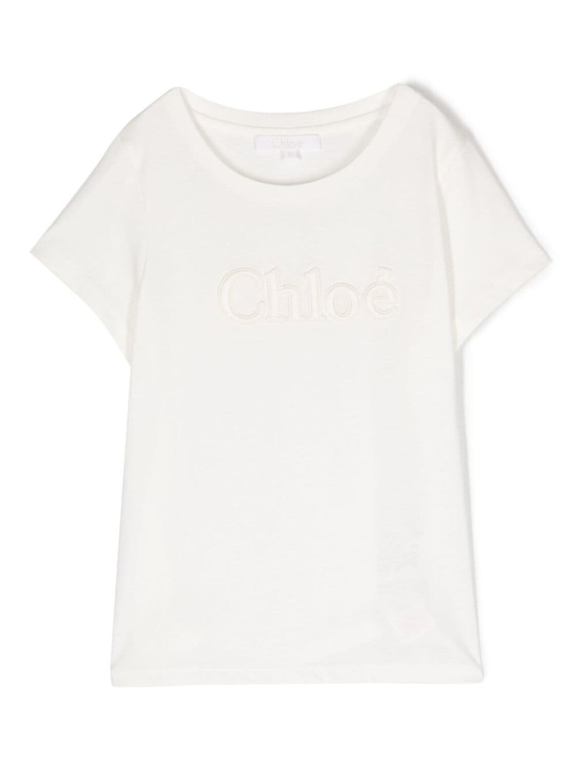 

Chloé Kids футболка с нашивкой-логотипом, белый
