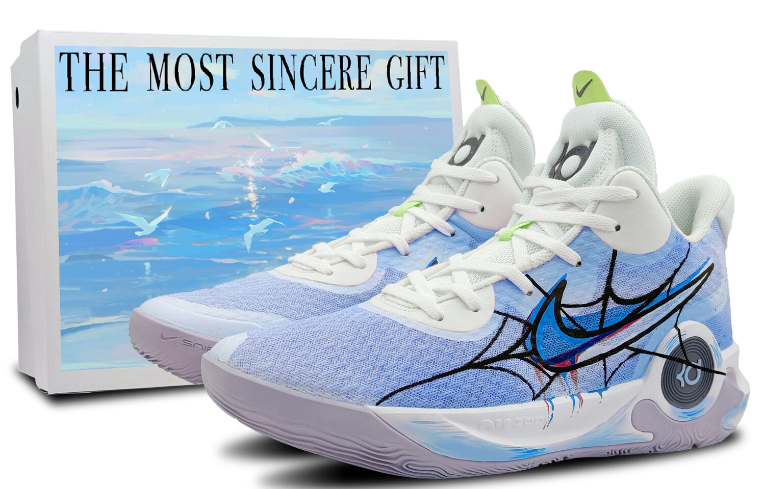 

Кроссовки Nike KD Trey 5 IX Vintage Basketball Shoes Unisex Mid-top Blue, синий