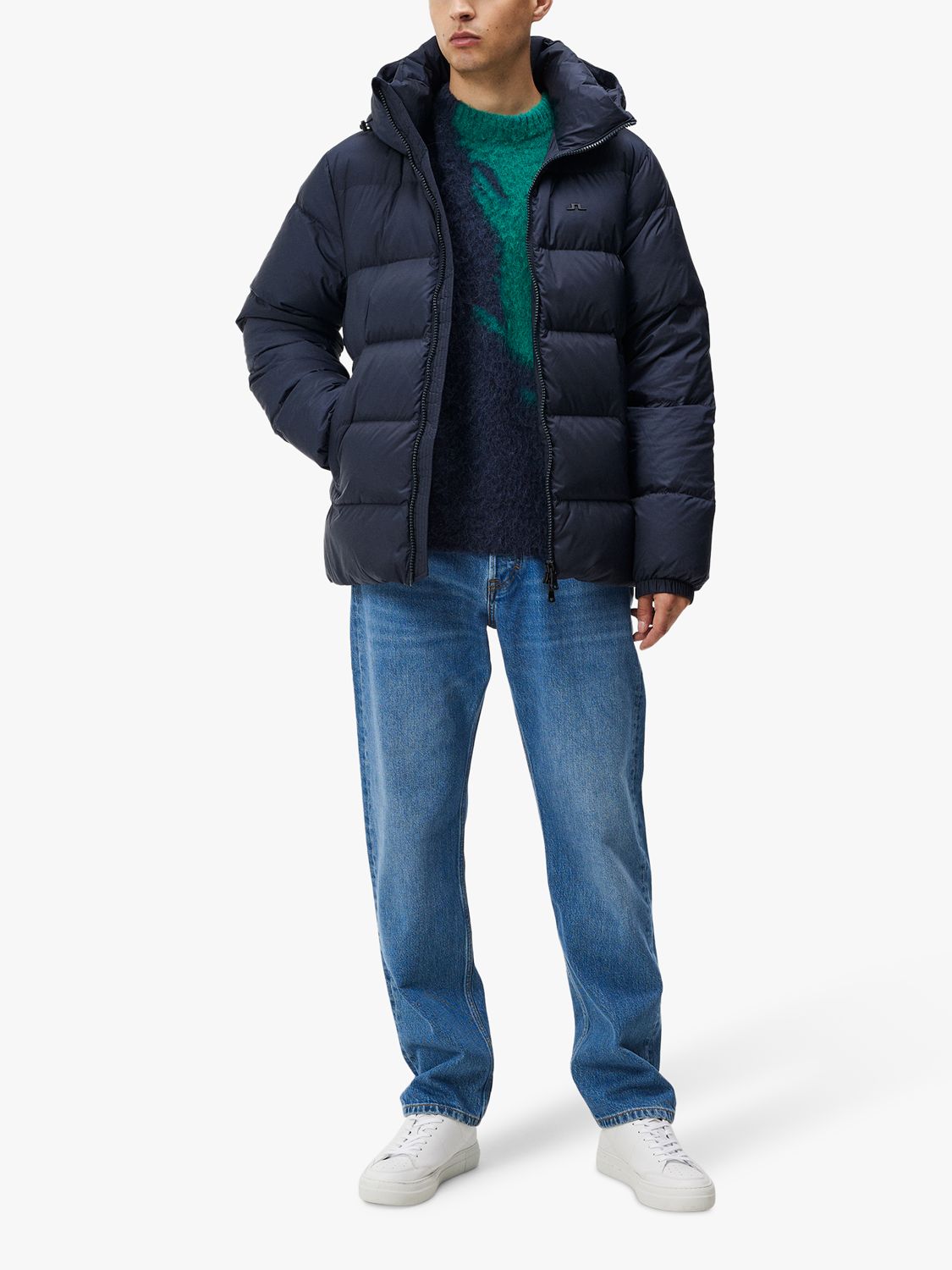 Пуховик Barrell J.Lindeberg, темно-синий куртка пуховик trendyol стеганая с водоотталкивающей пропиткой и капюшоном серый