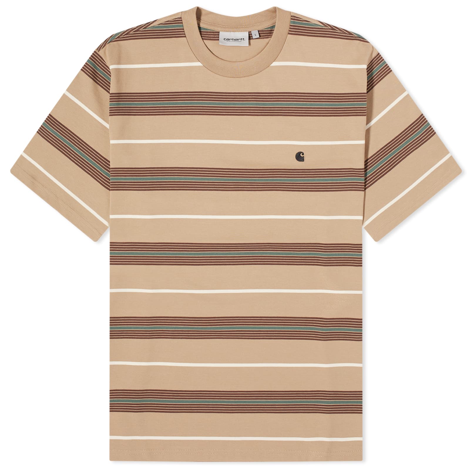 

Футболка Carhartt Wip Haynes Stripe, цвет Leather Stripe