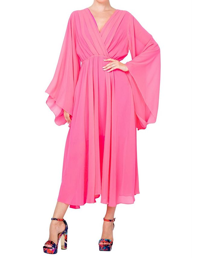 цена Женское платье макси закат Meghan Los Angeles, розовый