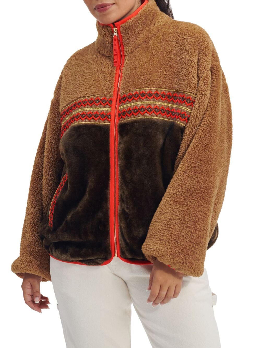 

Куртка Marlene из шерпы и искусственного меха UGG, Коричневый