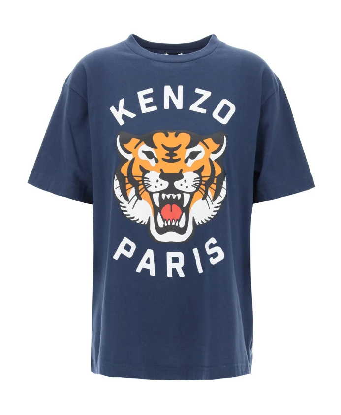 

Футболка Lucky Tiger с круглым вырезом Kenzo, синий