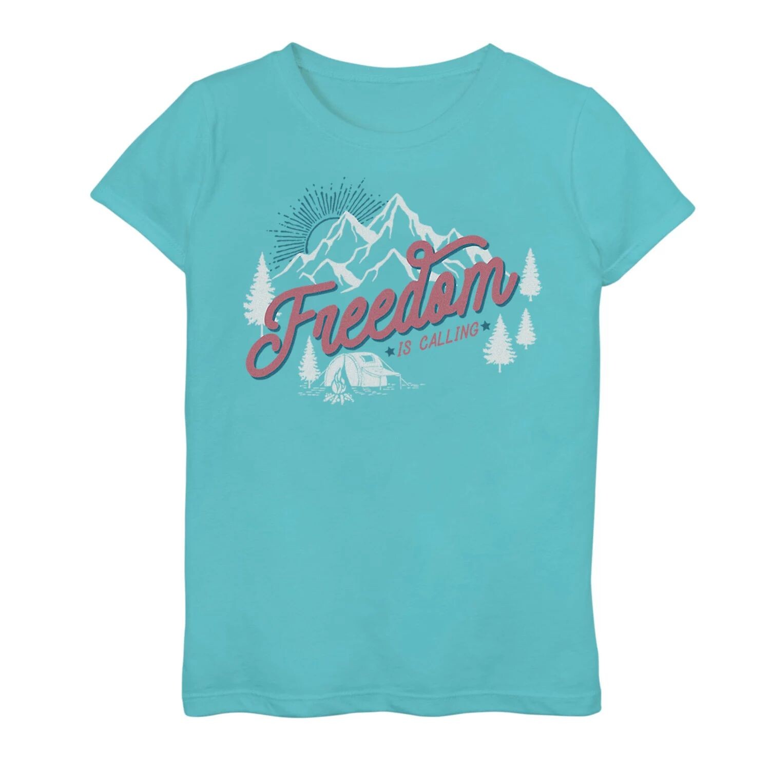 

Футболка с рисунком Freedom Is Calling Mountain Range для девочек 7–16 лет Licensed Character
