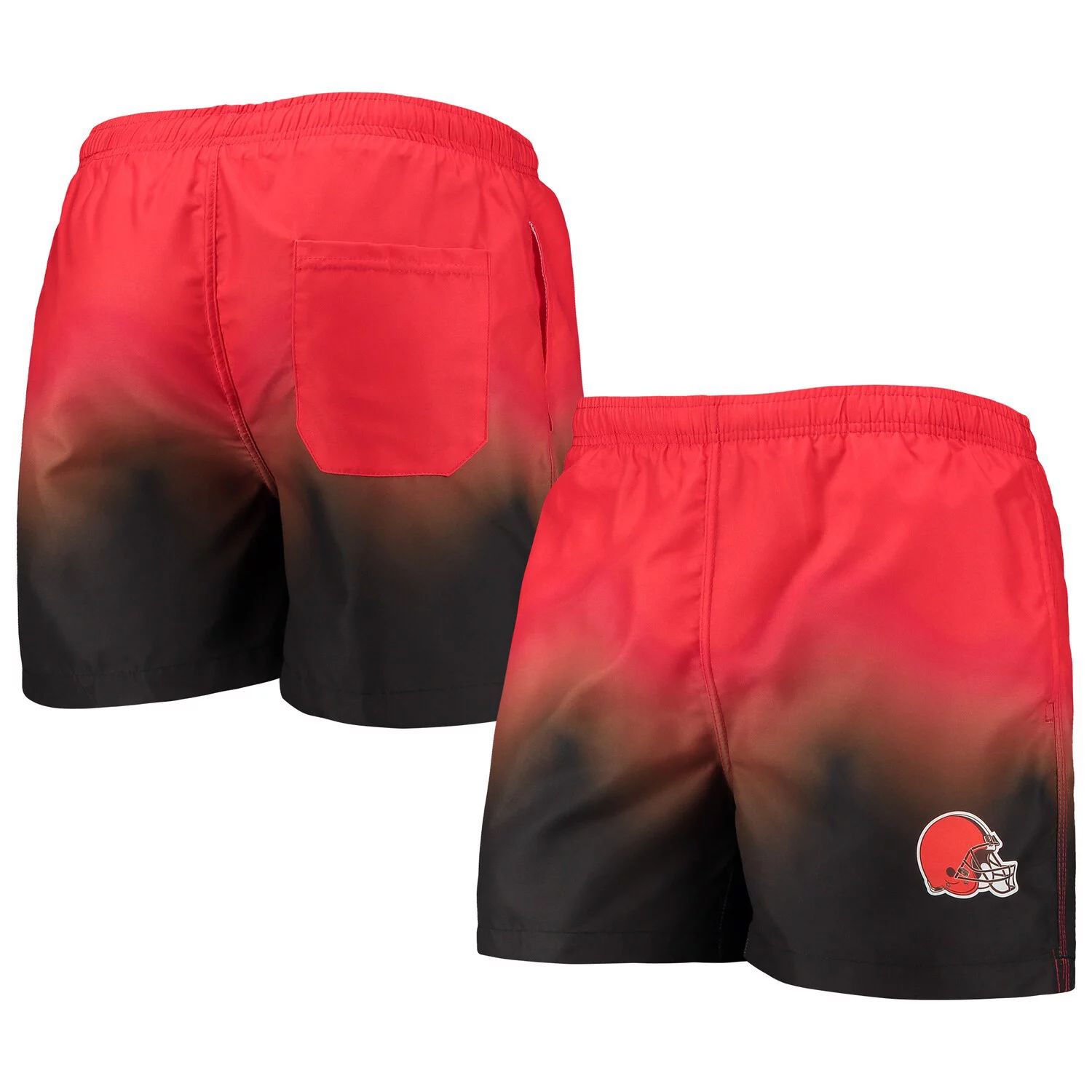 Мужские шорты для плавания FOCO оранжево-коричневые Cleveland Browns с окраской Dip-Dye