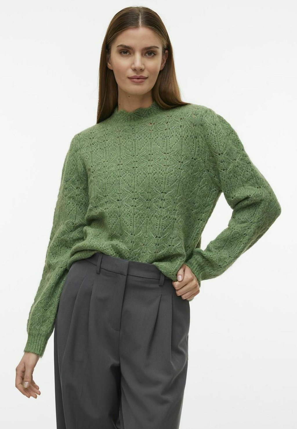 Свитер Vero Moda, хедж-зеленый блузка vero moda цвет hedge green