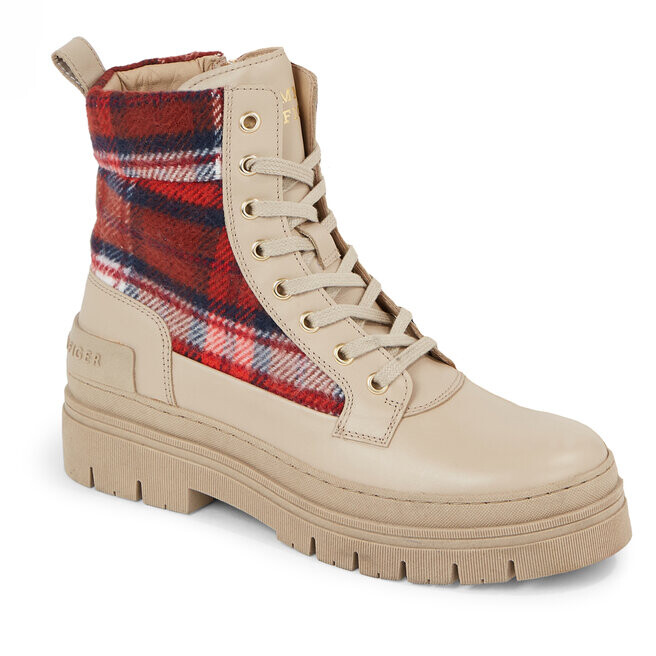 

Ботинки Tommy Hilfiger FeminineTartan Lace, бежевый