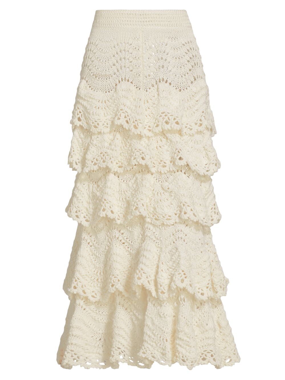 

Ярусная юбка крючком Oscar de la Renta, слоновая кость
