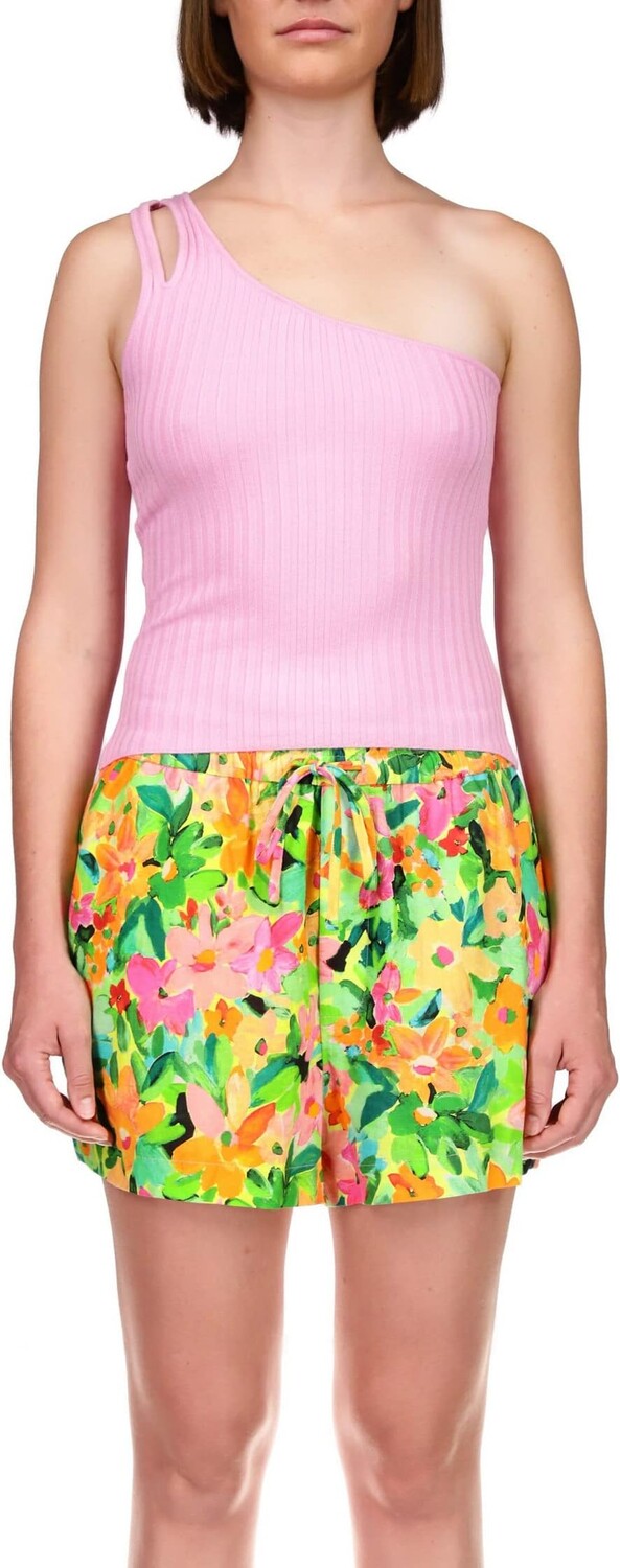 

Майка One Shoulder Rib Tank Sanctuary, розовый