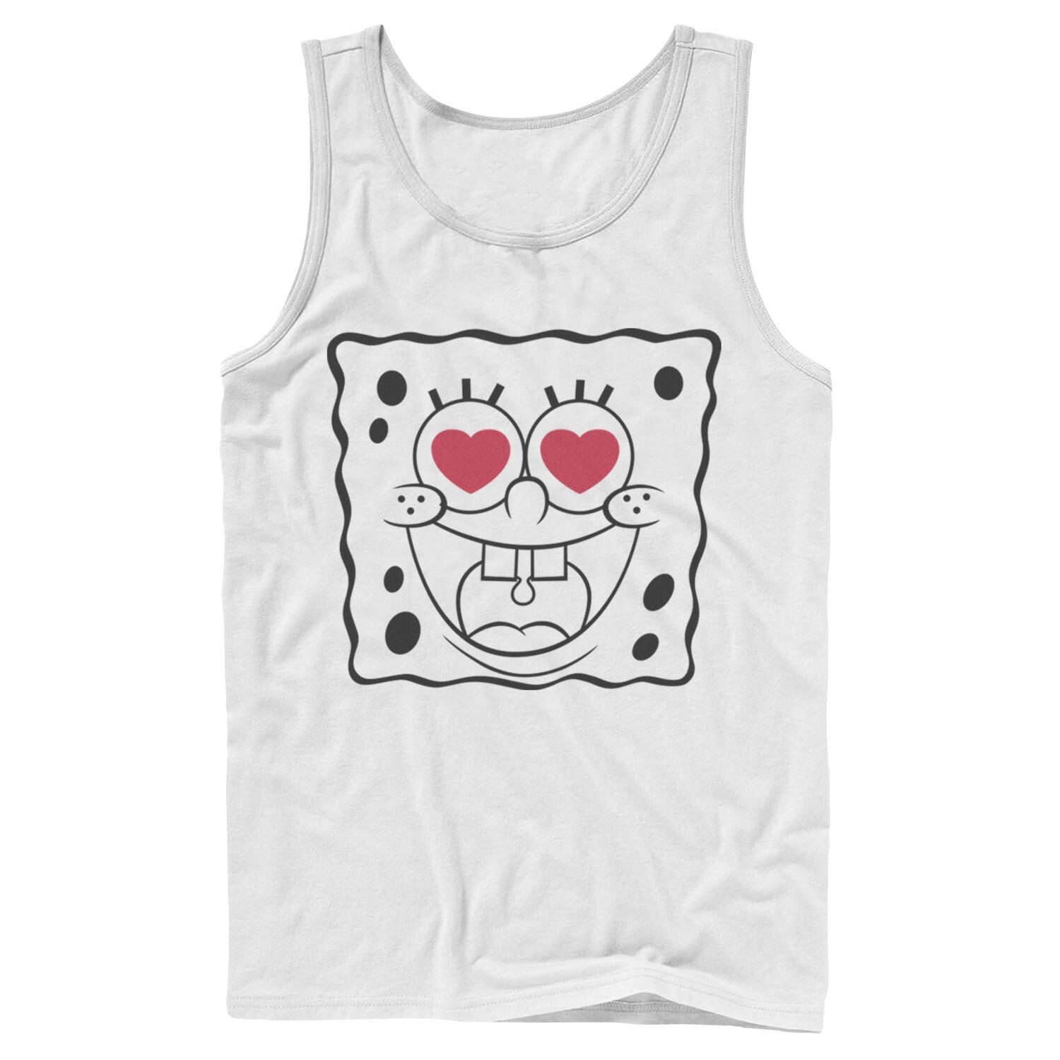 

Мужская майка Nickelodeon SpongeBob SquarePants Heart Eyes Line Art Licensed Character