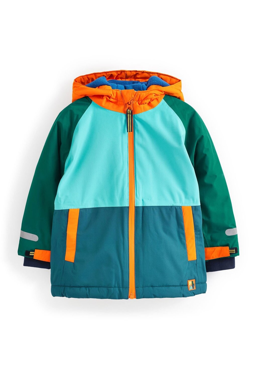 

Зимнее пальто WATERPROOF FLEECE LINED COAT Next, цвет blue colourblock
