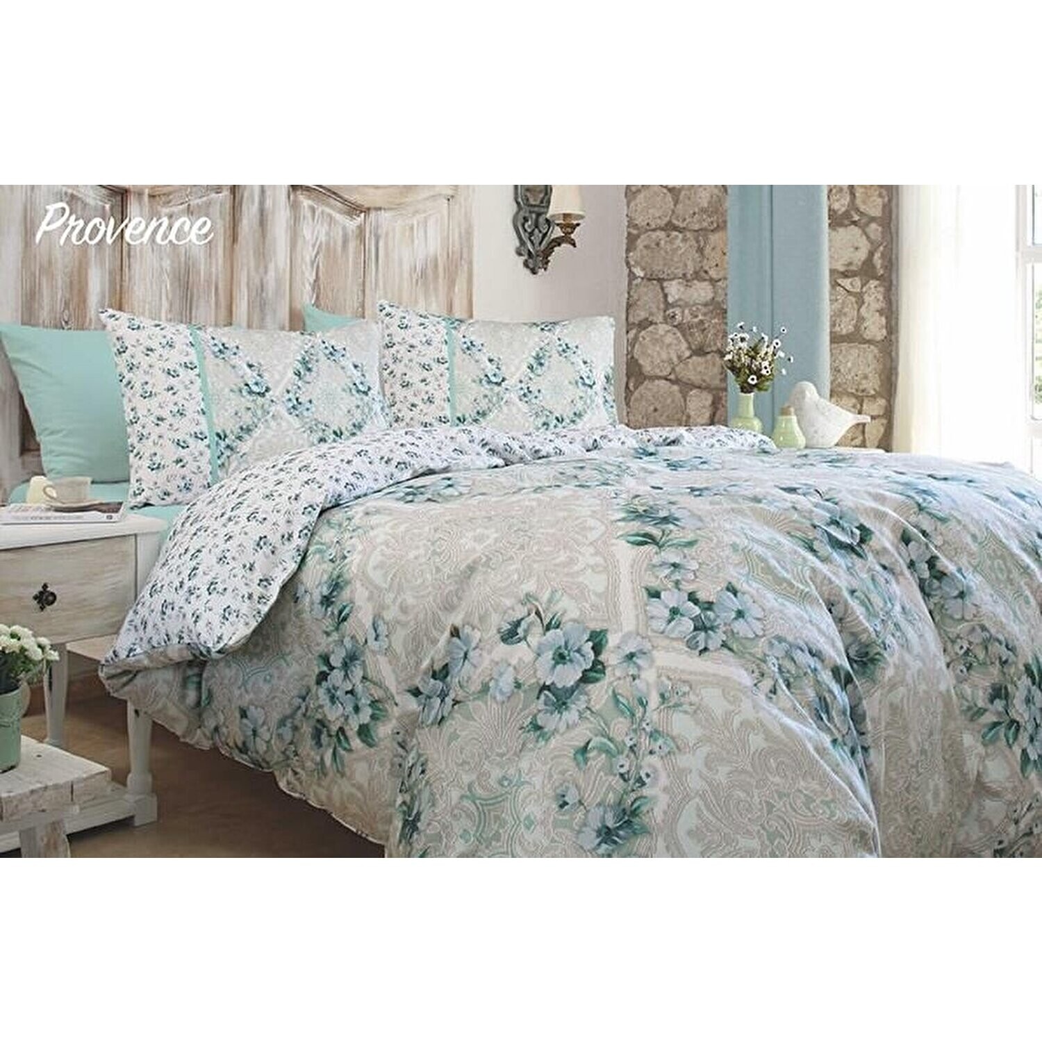 

Özdilek Двойной атласный Комплект постельного белья Soft Life Provence Min