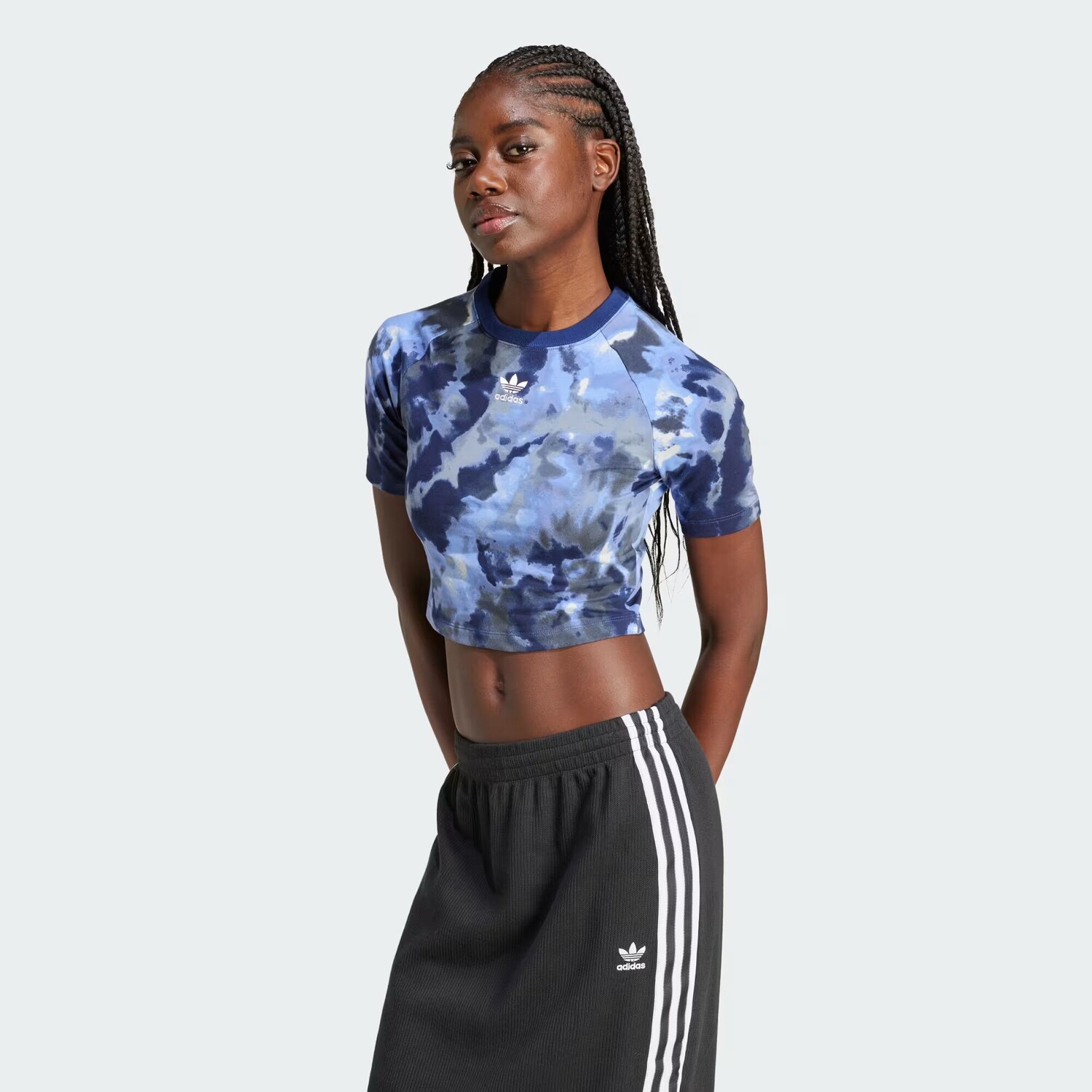 

Детская футболка с принтом тай-дай Adidas, цвет Dark Blue/Multicolor