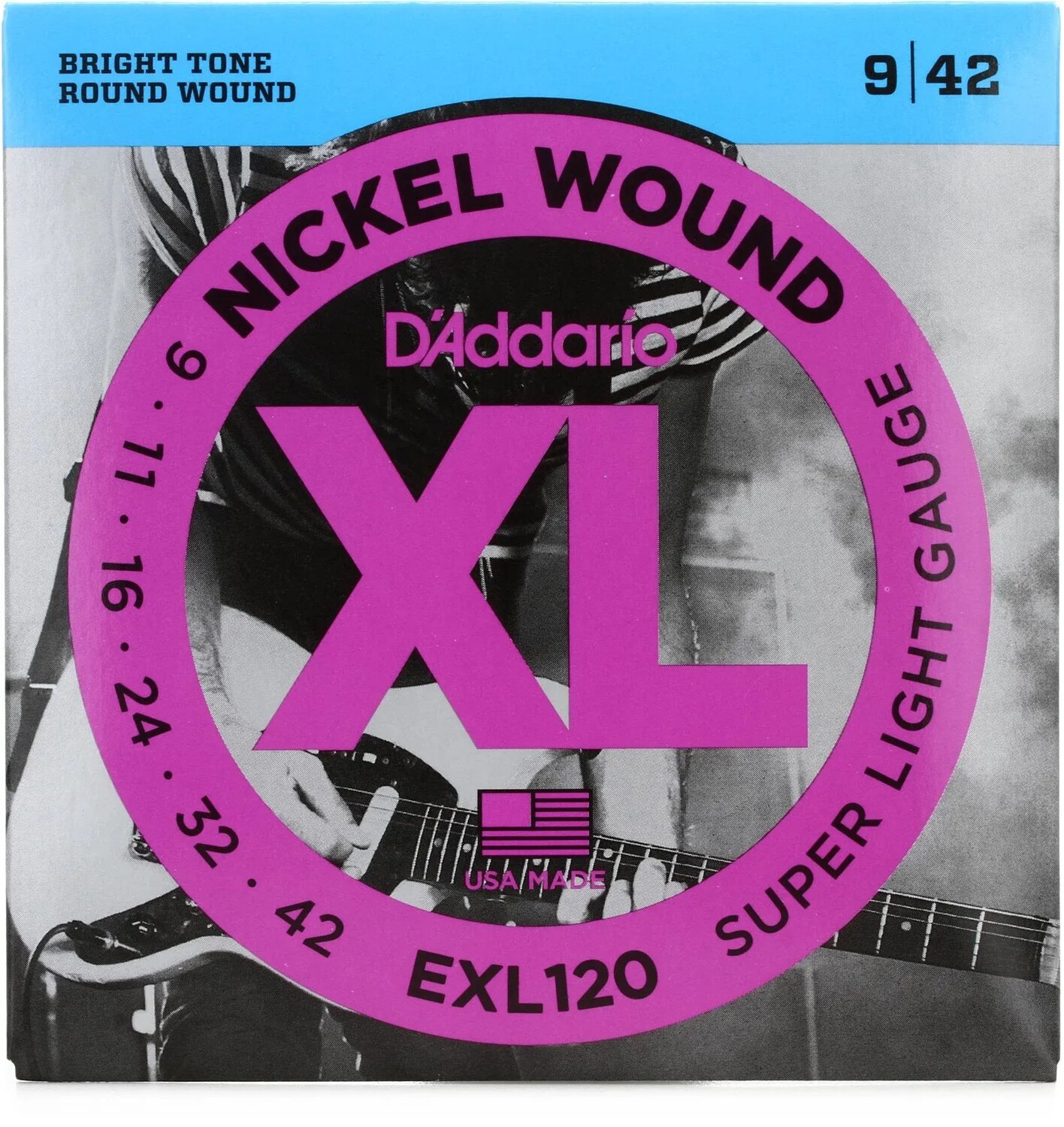 

Струны для электрогитары D'Addario EXL120 XL с никелированной обмоткой — .009-.042 Super Light