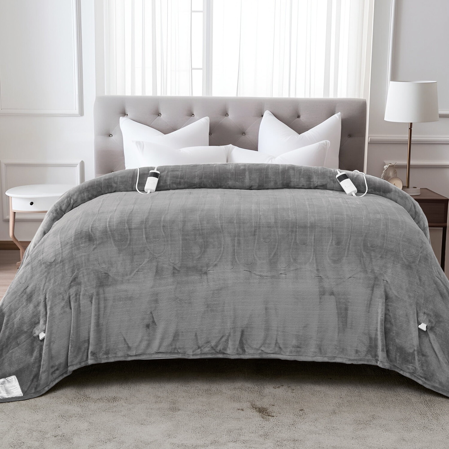 

Одеяло с электрическим подогревом Puredown King Size, серый
