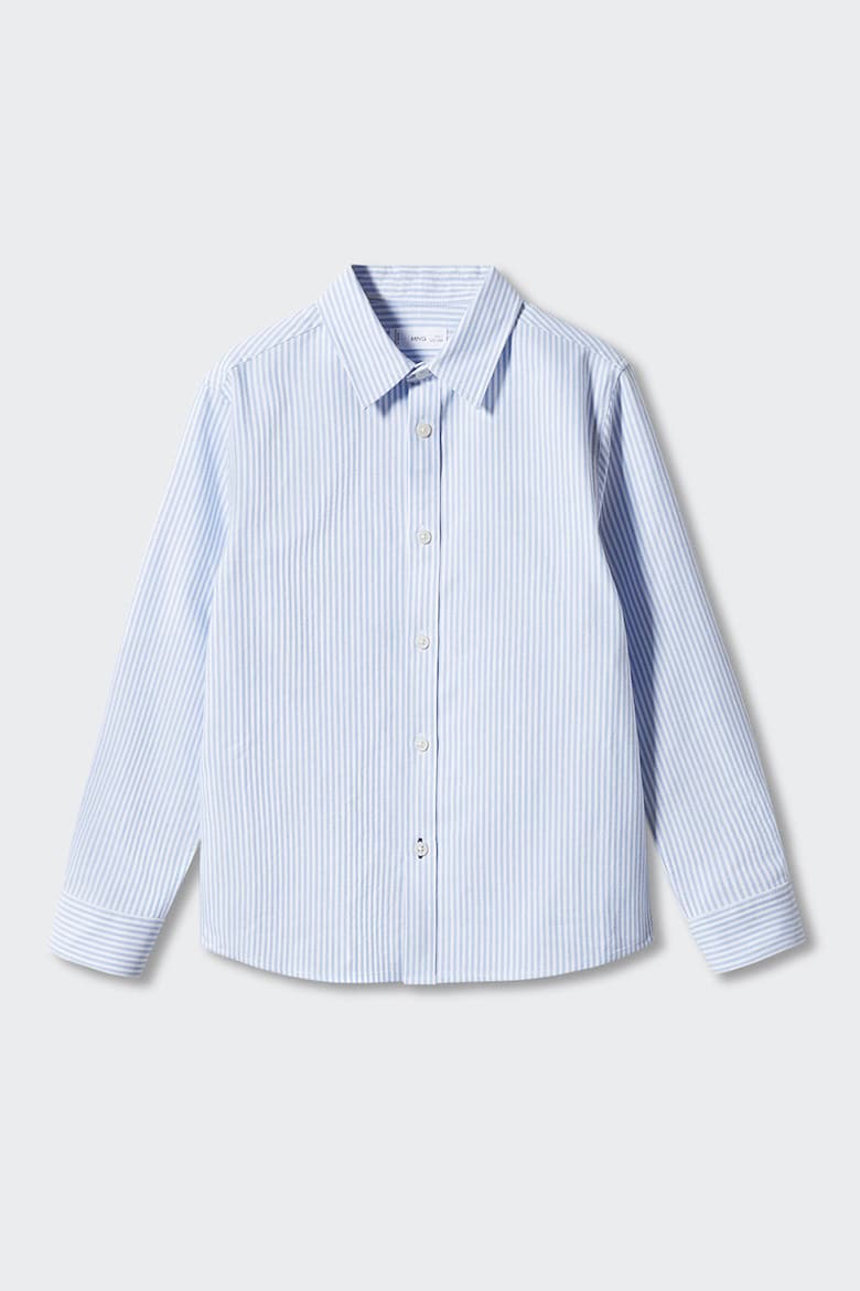 Полосатая оксфордская рубашка Mango, белый полосатая оксфордская рубашка zara сиреневый белый