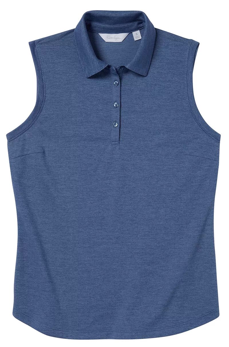 Женская жаккардовая рубашка-поло для гольфа без рукавов Walter Hagen Clubhouse с УФ-защитой