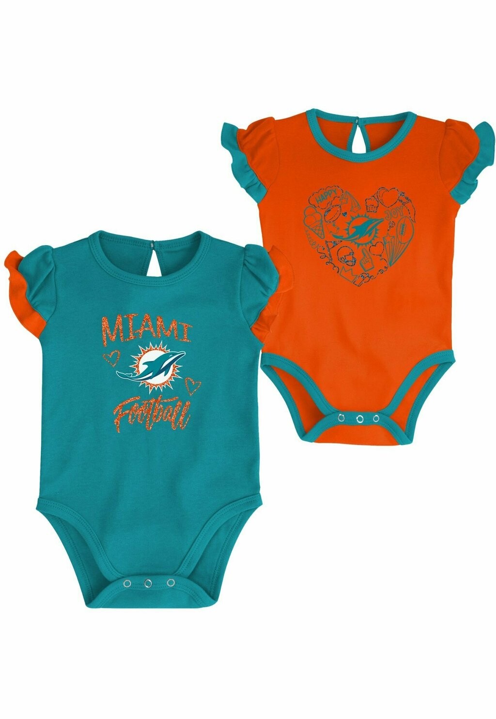 Боди NFL PACK MIAMI DOLPHINS Outerstuff, цвет orange light blue теплые перчатки для сенсорных дисплеев territory р uni orange light blue 1615