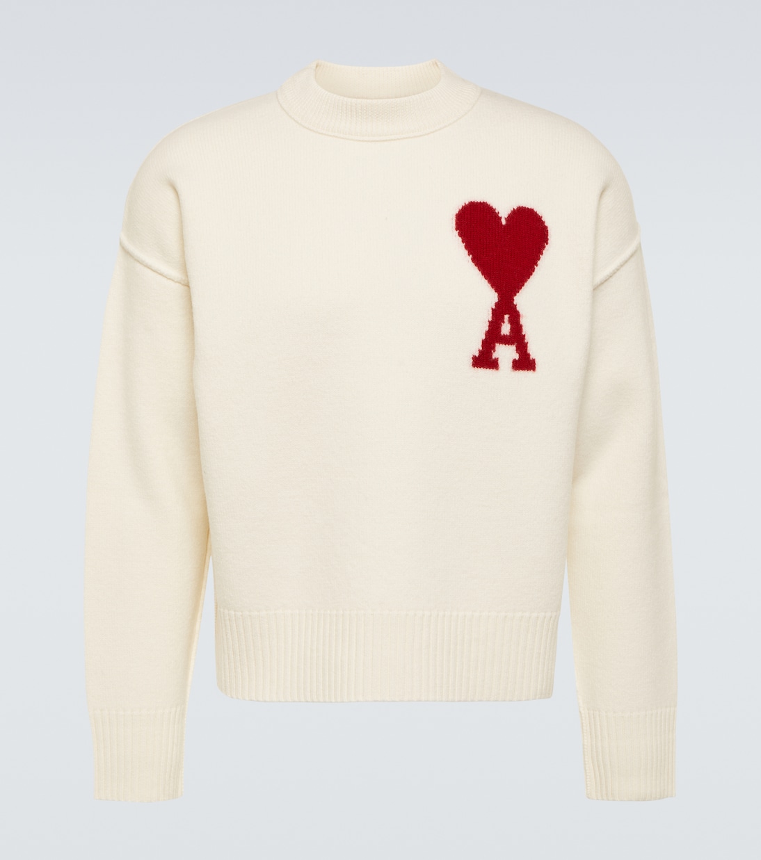 Шерстяной свитер ami de cœur Ami Paris, белый цена и фото