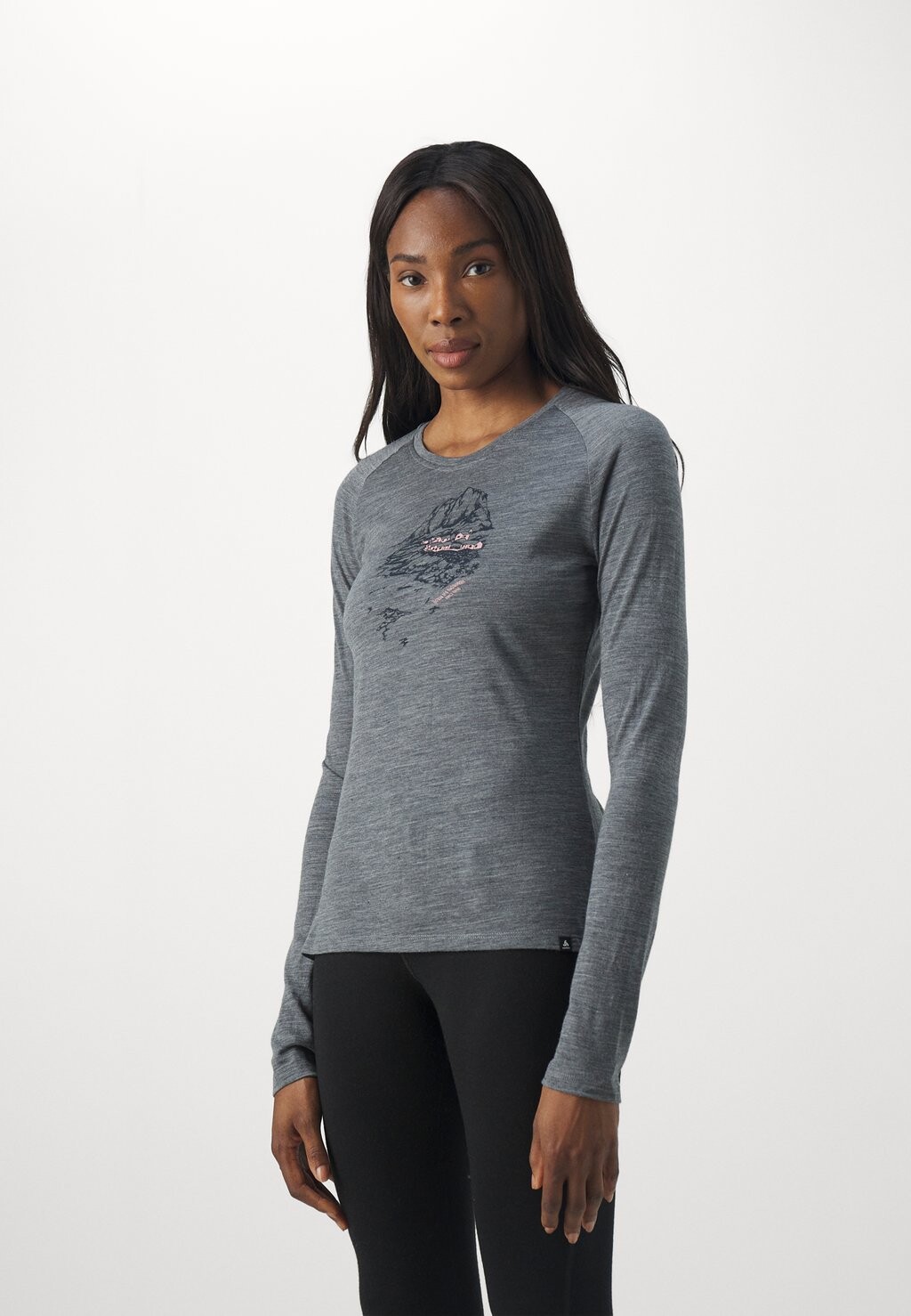 

Топ с длинными рукавами ODLO CREW NECK ASCENT, цвет grey melange
