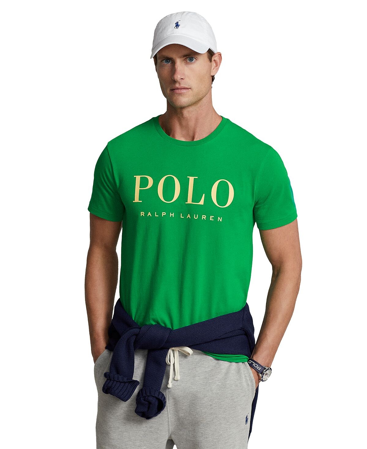 

Мужская трикотажная футболка классического кроя с логотипом Polo Ralph Lauren