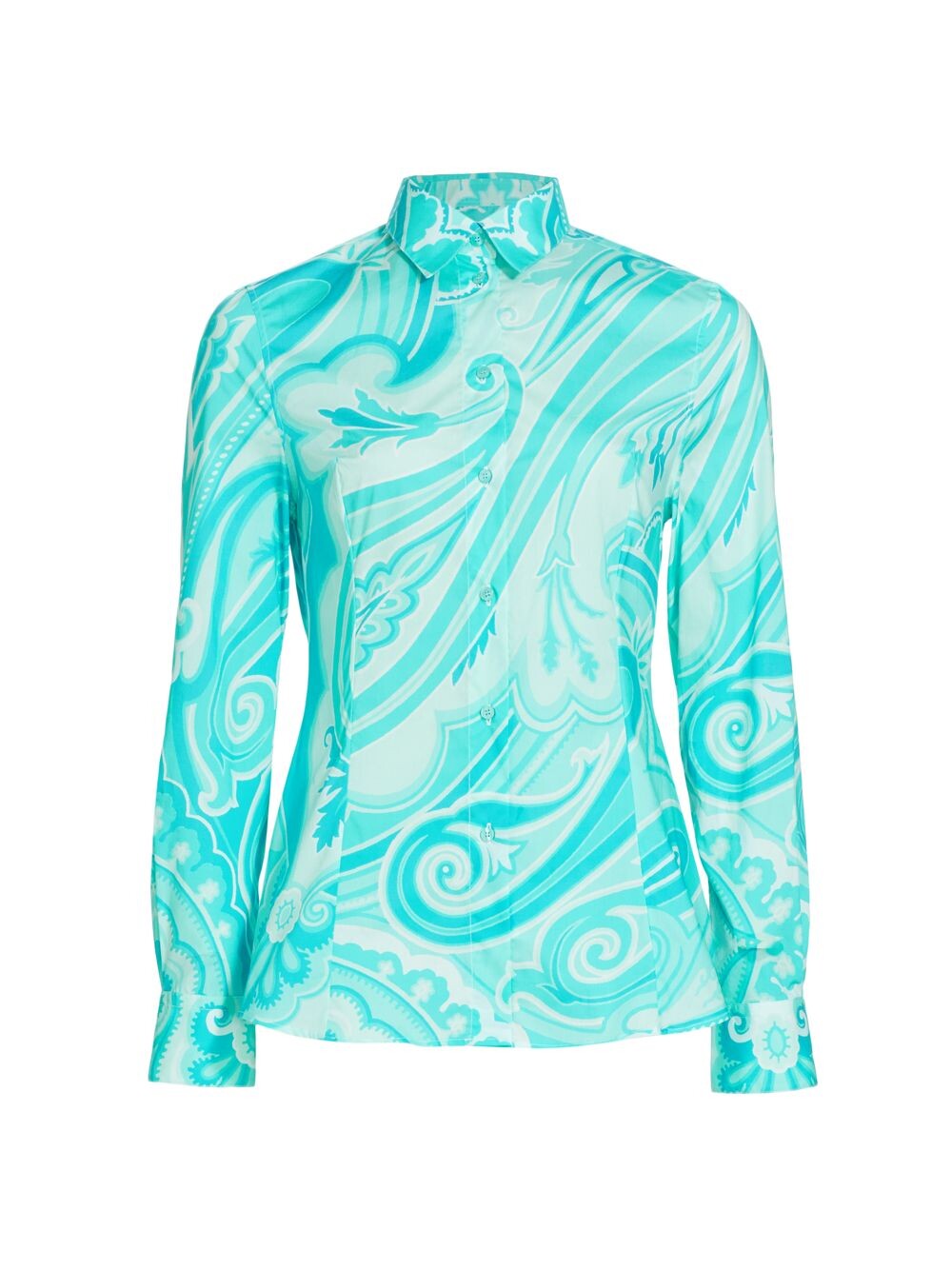 

Рубашка с пуговицами спереди Wave Paisley Etro, синий