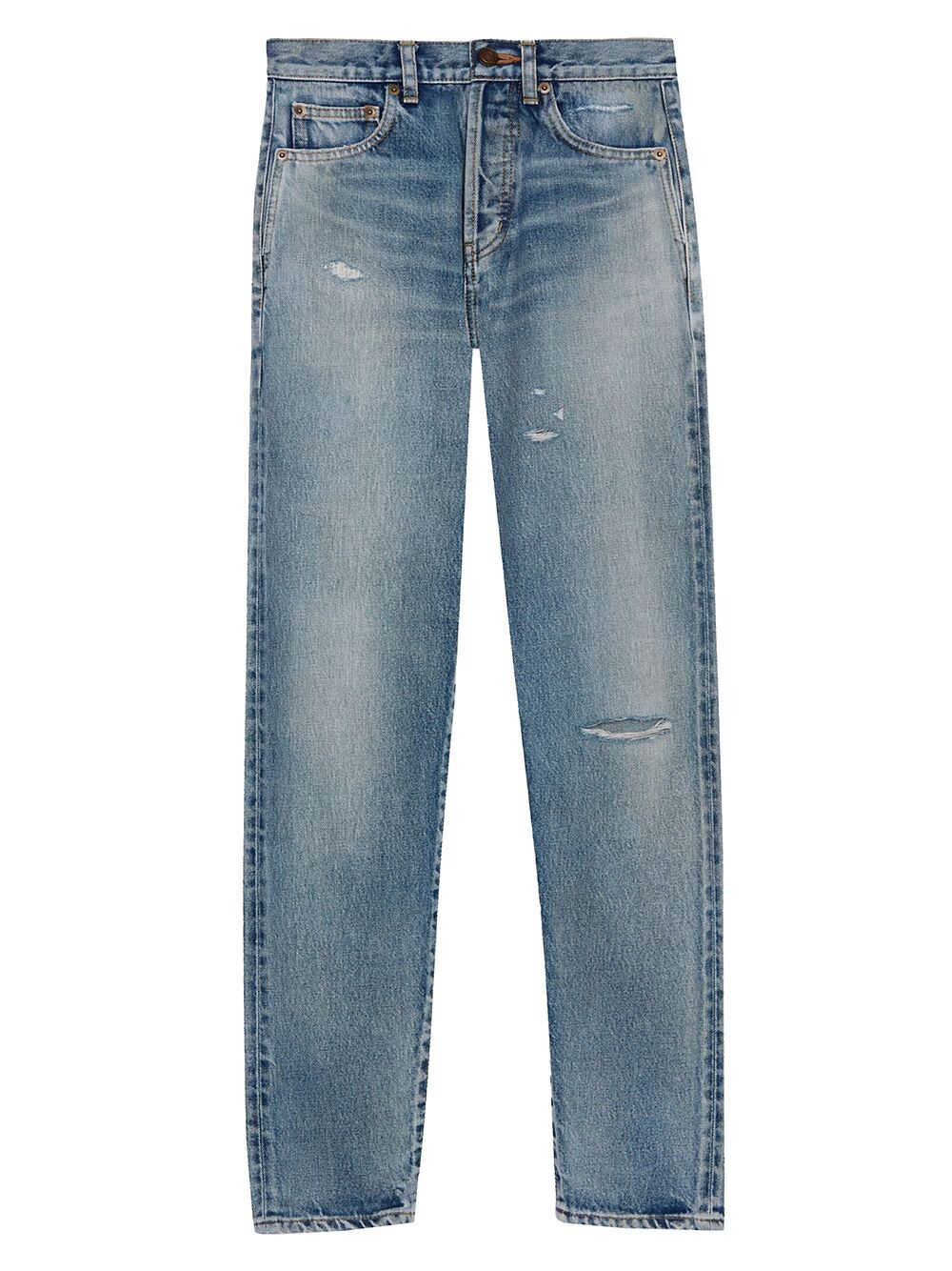 

Узкие джинсы из синего денима Santa Monica Saint Laurent, синий